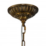 Dion Luxury French Antique Brass Crystal Globe Chandelier