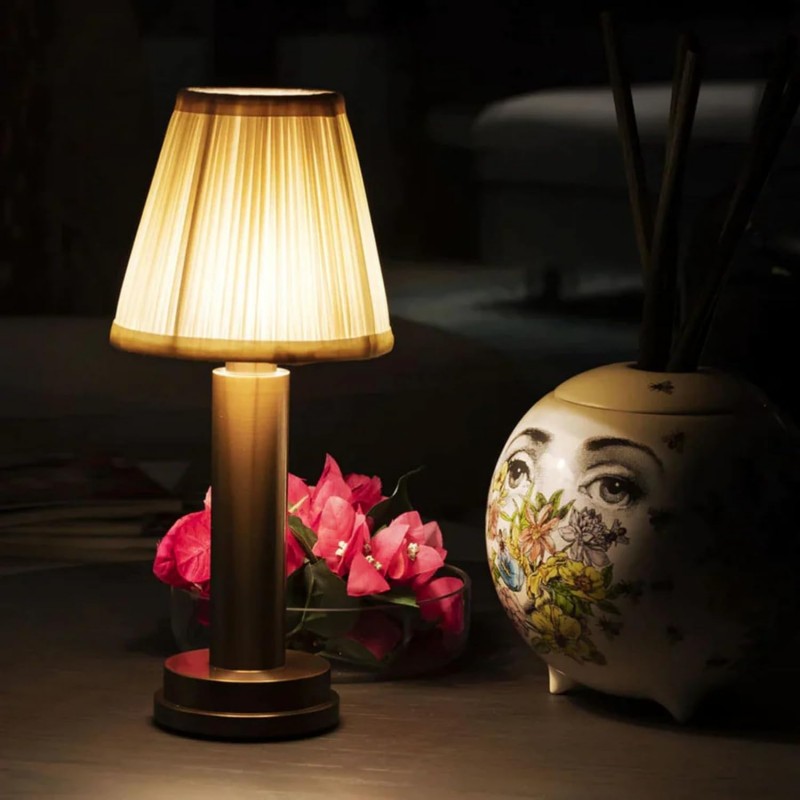 Mariana Cordless Battery Operated Pleated Shade Table Lamp