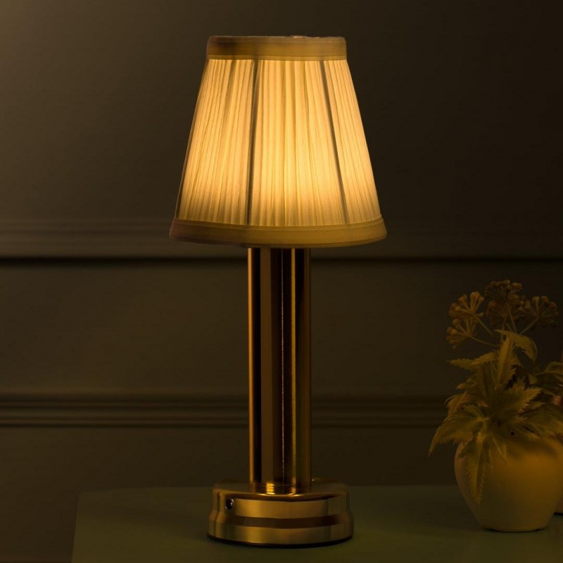Mariana Cordless Battery Operated Pleated Shade Table Lamp