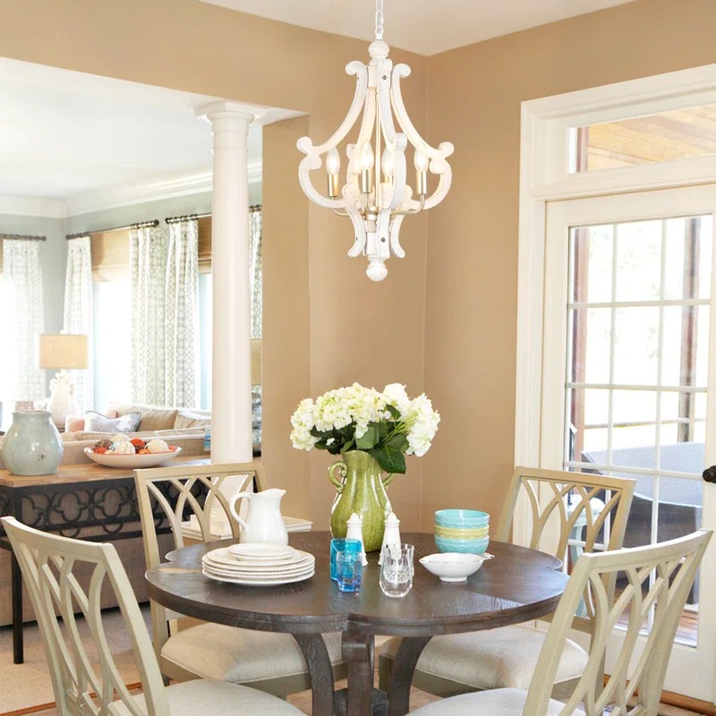 Astridina Rustic Antique Wooden French Country Chandelier