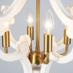 Astridina Rustic Antique Wooden French Country Chandelier