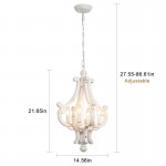 Astridina Rustic Antique Wooden French Country Chandelier