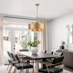 Aurelius Brushed Texture Metal Double Drum Chandelier