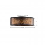 Blake Vintage Industrial Bronze Drum Flush Mount Ceiling