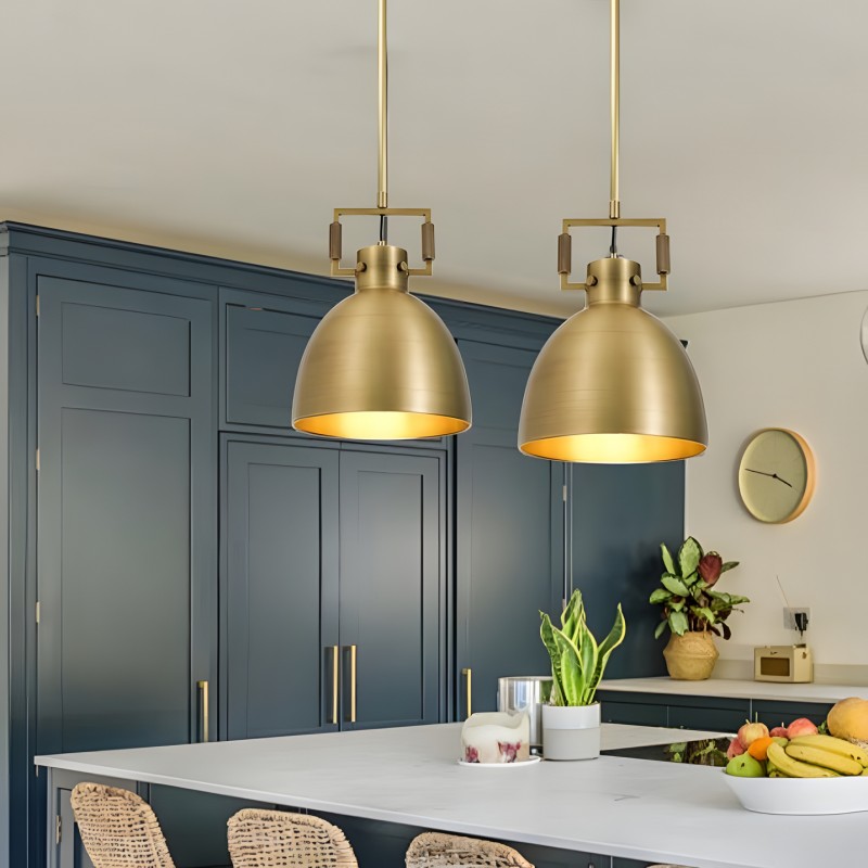 Hazel Industrial Style Metal Shade Pendant Light