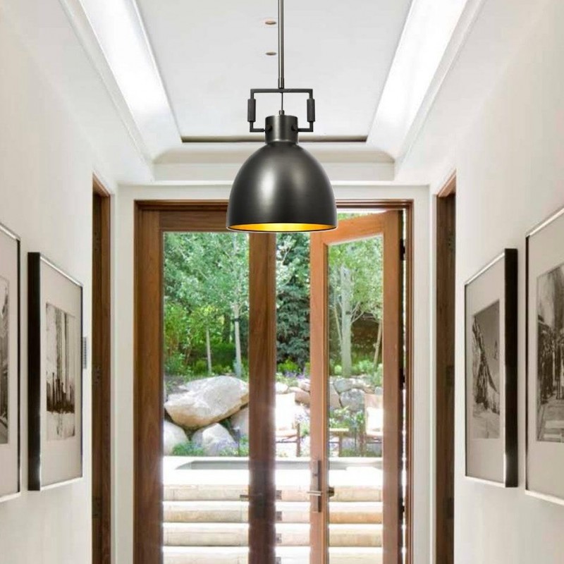 Hazel Industrial Style Metal Shade Pendant Light