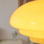 Derwent Bauhaus Cream Yellow Glass Pendant Light