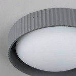 Arnold ‎Minimalist Round Led Fluted Concrete Ceiling Light