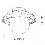 Brynley Cream Style Metal Flower Ceiling Light