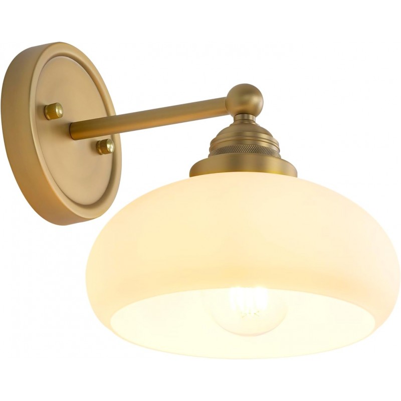 Alberta Bauhaus Milk White Glass Wall Sconce