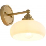 Alberta Bauhaus Milk White Glass Wall Sconce