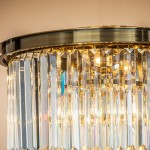 Brigitte Luxurious Three Layer Crystal Flush Mount Chandelier