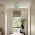 Ozita Retro Milk Glass Semi Flush Mount Eloise Ceiling Light