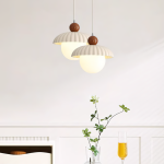 Brynley Cream Style Glass Flower Pendant Light