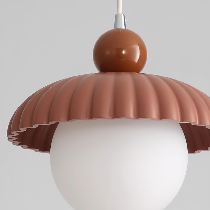 Brynley Cream Style Glass Flower Pendant Light