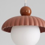 Brynley Cream Style Glass Flower Pendant Light