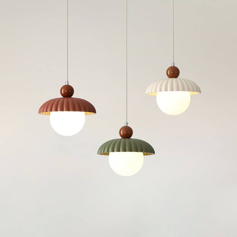 Brynley Cream Style Glass Flower Pendant Light
