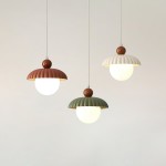 Brynley Cream Style Glass Flower Pendant Light