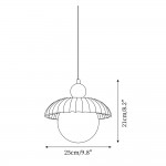 Brynley Cream Style Glass Flower Pendant Light