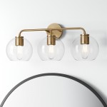 Lynor Classic Farmhouse Clear Glass Triple Sconce