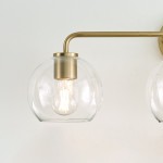 Ericka Farmhouse 3 Light Glass Globe Vanity Light