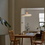 Aggiea Minimalist Yellow Travertine Frisbee Pendant Lamp