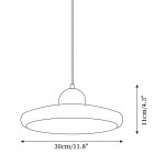 Aggiea Minimalist Yellow Travertine Frisbee Pendant Lamp