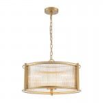 Tycho Modern Fluted Glass Drum Pendant