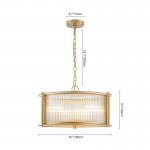 Tycho Modern Fluted Glass Drum Pendant