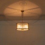 Tycho Modern Fluted Glass Drum Pendant