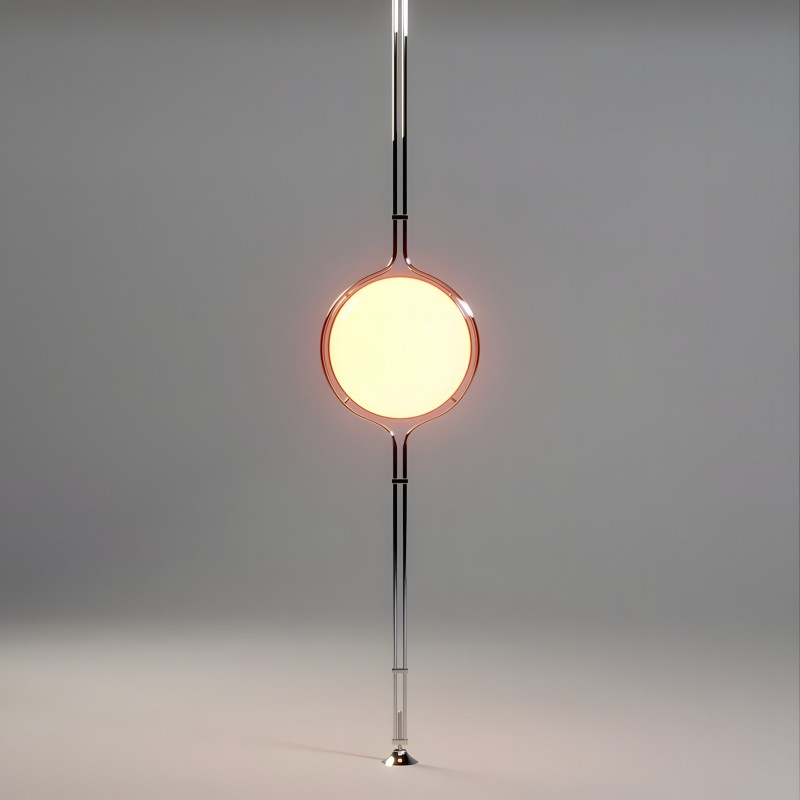 Alexandra Stylish White Acrylic Ball Floor To Ceiling Lamp