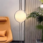 Alexandra Stylish White Acrylic Ball Floor To Ceiling Lamp