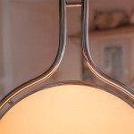 Alexandra Stylish White Acrylic Ball Floor To Ceiling Lamp