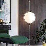 Alexandra Stylish White Acrylic Ball Floor To Ceiling Lamp