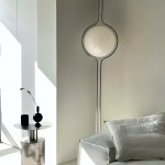 Alexandra Stylish White Acrylic Ball Floor To Ceiling Lamp