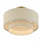 Isla Modern Drum Linen Blend Semi Flush Mount