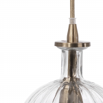 Billie Modern Ribbed Glass Carafe Pendant Light