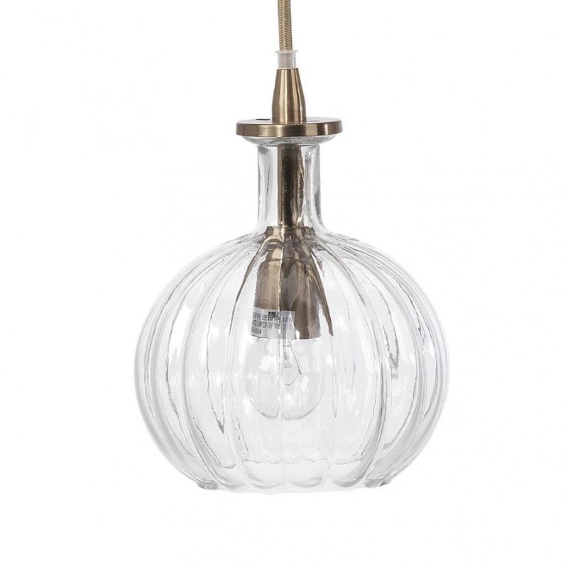 Billie Modern Ribbed Glass Carafe Pendant Light