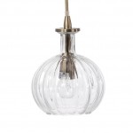 Billie Modern Ribbed Glass Carafe Pendant Light