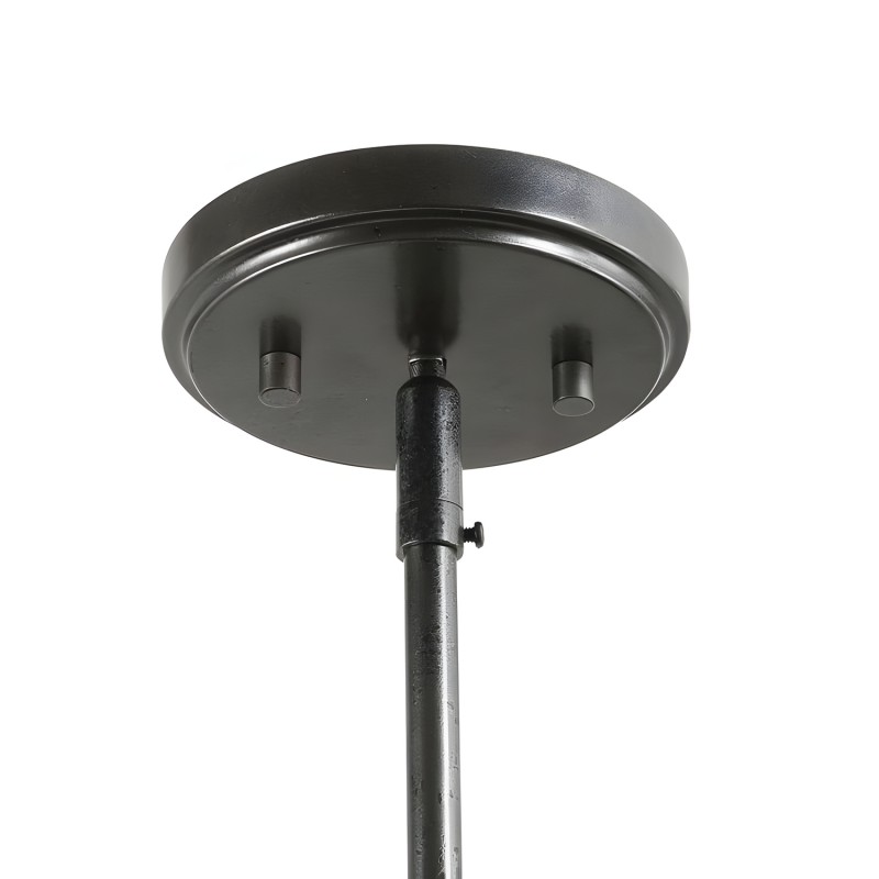 Brilliante Industrial Retro Rust Cylinder Seeded Glass Pendant Light