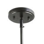 Brilliante Industrial Retro Rust Cylinder Seeded Glass Pendant Light