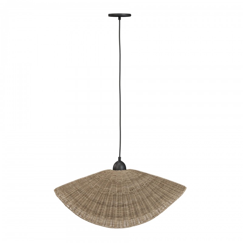 Holli Organic Boho Wicker Rattan Pendant Light