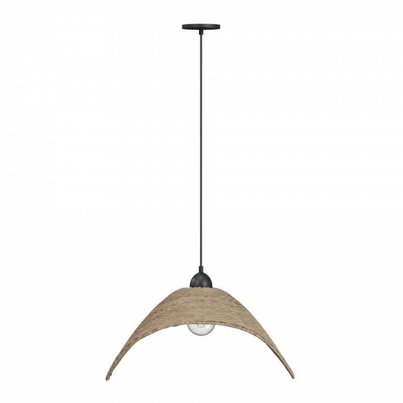 Holli Organic Boho Wicker Rattan Pendant Light