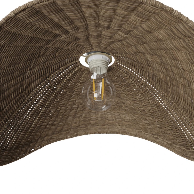 Holli Organic Boho Wicker Rattan Pendant Light