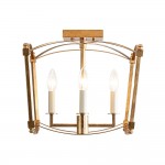 Celeste Retro 4 Light Open Frame Lantern Cage Ceiling Light