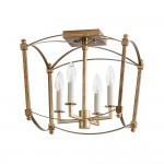 Celeste Retro 4 Light Open Frame Lantern Cage Ceiling Light