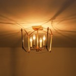 Celeste Retro 4 Light Open Frame Lantern Cage Ceiling Light
