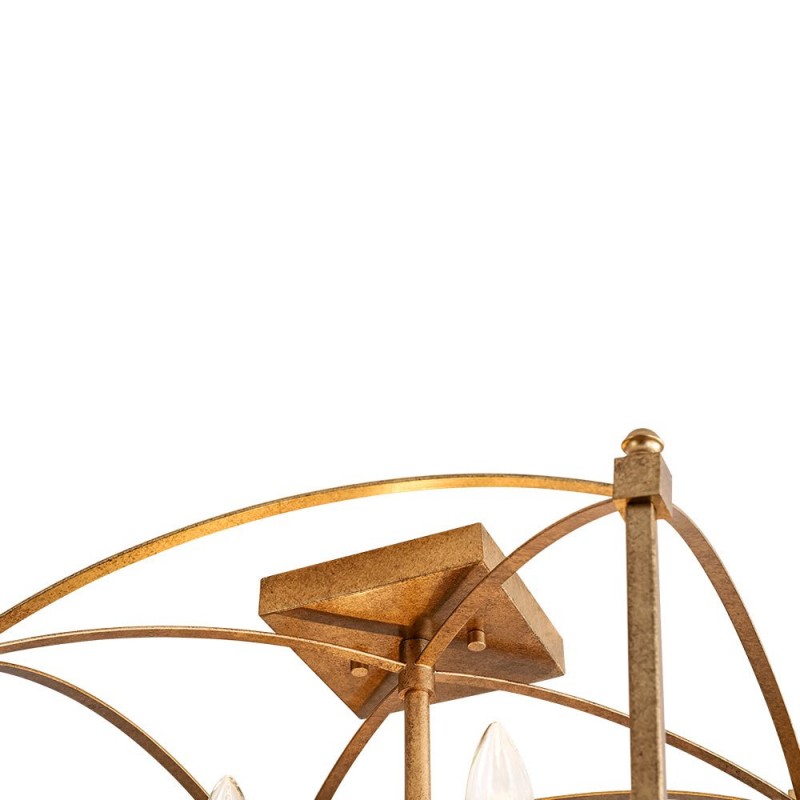 Celeste Retro 4 Light Open Frame Lantern Cage Ceiling Light