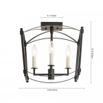 Celeste Retro 4 Light Open Frame Lantern Cage Ceiling Light