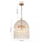 Zelda French Crystal Birdcage Pendant Light